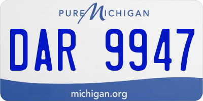 MI license plate DAR9947