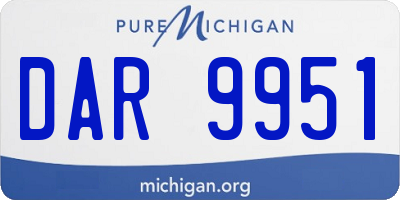 MI license plate DAR9951
