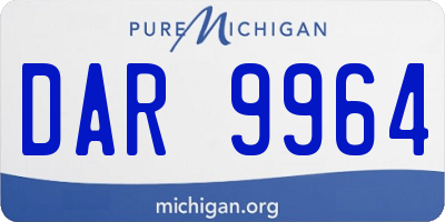 MI license plate DAR9964