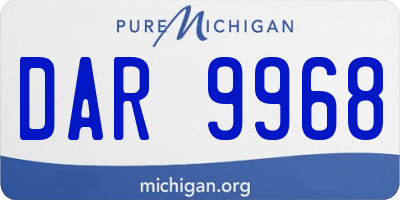 MI license plate DAR9968