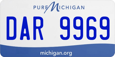 MI license plate DAR9969