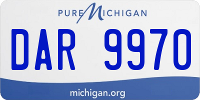 MI license plate DAR9970