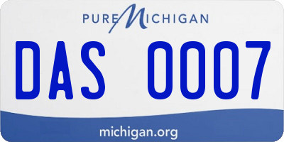 MI license plate DAS0007