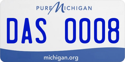 MI license plate DAS0008