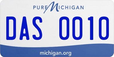 MI license plate DAS0010