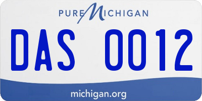 MI license plate DAS0012