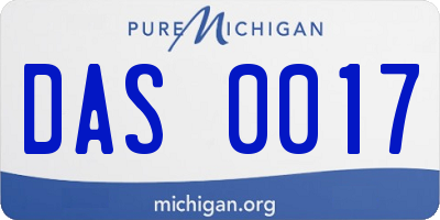 MI license plate DAS0017