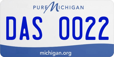 MI license plate DAS0022
