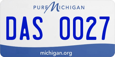 MI license plate DAS0027