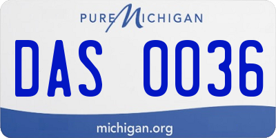 MI license plate DAS0036