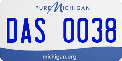 MI license plate DAS0038