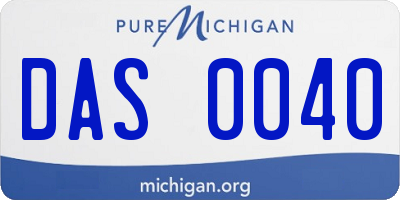 MI license plate DAS0040