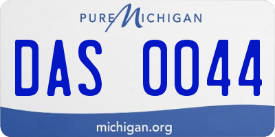 MI license plate DAS0044