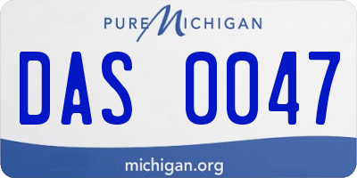MI license plate DAS0047