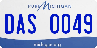 MI license plate DAS0049