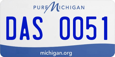 MI license plate DAS0051