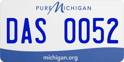 MI license plate DAS0052