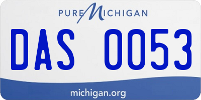 MI license plate DAS0053