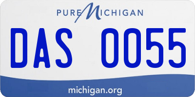 MI license plate DAS0055
