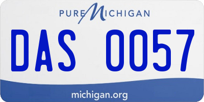 MI license plate DAS0057