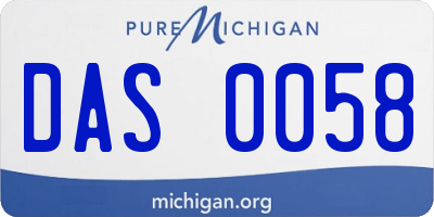 MI license plate DAS0058
