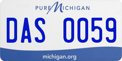 MI license plate DAS0059