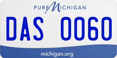 MI license plate DAS0060