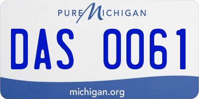MI license plate DAS0061