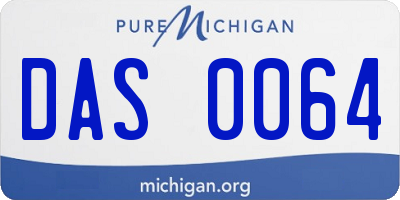 MI license plate DAS0064