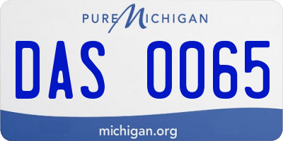 MI license plate DAS0065