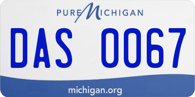 MI license plate DAS0067
