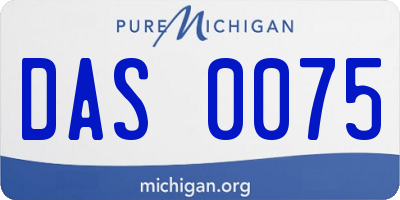 MI license plate DAS0075