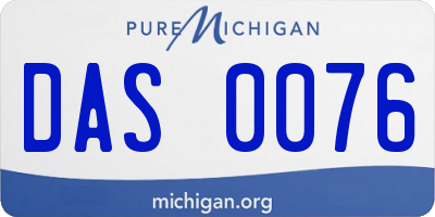 MI license plate DAS0076