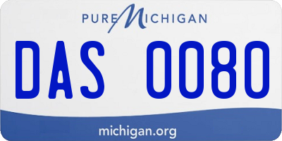 MI license plate DAS0080