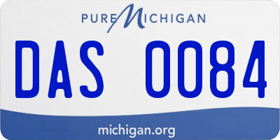 MI license plate DAS0084