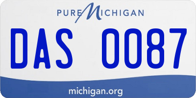 MI license plate DAS0087