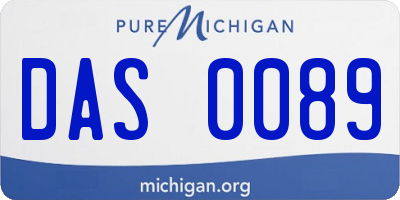 MI license plate DAS0089
