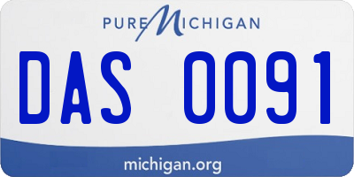 MI license plate DAS0091