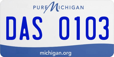 MI license plate DAS0103