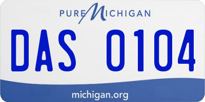 MI license plate DAS0104