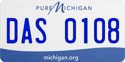 MI license plate DAS0108