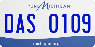 MI license plate DAS0109