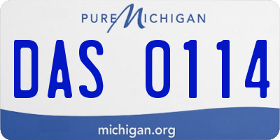 MI license plate DAS0114