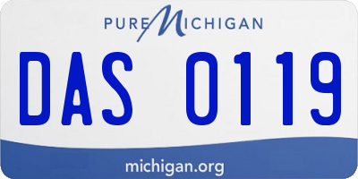 MI license plate DAS0119