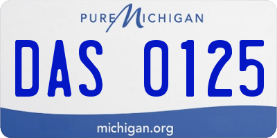 MI license plate DAS0125
