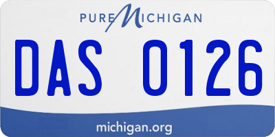 MI license plate DAS0126