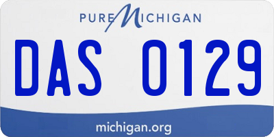 MI license plate DAS0129