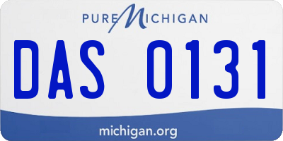 MI license plate DAS0131