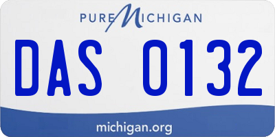 MI license plate DAS0132