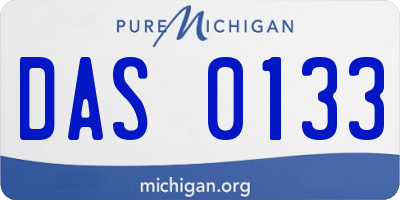 MI license plate DAS0133
